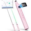 Norwii N21 Cliccatore di Presentazione Bluetooth con Puntatore Insegnante Telescopico, Telecomando di Presentazione con Bastone Retrattile per PowerPoint, Presentatore Wireless, Slide Avanzamento