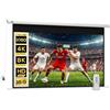 HOMCOM Telo Proiettore Motorizzato da 100 Pollici 4K HD Formato 16:9, Schermo Proiettore Motorizzato Elettrico con Telecomando, Telo Videoproiettore per Casa, Cinema, Ufficio, Home, 251x168 cm, Bianco