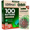 Udivita 100 Batterie per Apparecchi Acustici Misura 312 Udirmax Zinco-Aria 1,45V