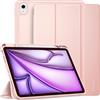 EasyAcc Cover Custodia Compatibile con iPad Air 11 Pollici M4/M3/M2 (2026/2025/2024), iPad Air 5/4 (10,9-Pollici, Modello 2022/2020, 5a/4a Generazione), Supporta Ricarica Magnetica di iPencil,Oro Rosa