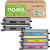 swiss toner TN248XL Compatibile con Brother TN-248XL TN248 TN-248VAL per Brother MFC-L3760CDW Toner MFC-L3740CDW MFC-L3740CDWE DCP-L3560CDW HL-L3240CDW HL-L3220CW 5 Pack