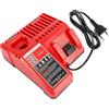 Powarobor Caricatore rapido multi-voltage 12 V 18 V compatibile con strumenti Milwaukee M18 18 V/M12 12 V agli ioni di litio