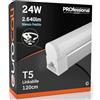 Eurocali Luce LED Sottopensile 120cm Raccordabile T5 24W 2640 lumen Luce Bianco Freddo 6500K