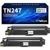 Halloya TN-243CMYK per Toner Brother MFC L3750CDW TN247 TN-247BK Toner Compatibile per Brother TN-243 TN243 TN-247 per DCP-L3550CDW Toner per MFC-L3770CDW HL-L3210CW (2 Nero)