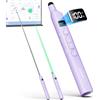 Norwii N21 Cliccatore di Presentazione Bluetooth con Puntatore Insegnante Telescopico, Telecomando di Presentazione con Bastone Retrattile per PowerPoint, Presentatore Wireless, Slide Avanzamento