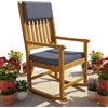 Casaria® Sedia a Dondolo Poltrona Relax Giardino Legno Acacia Antracite Poltroncina Camera da Letto Salotto Portata 160 kg con Braccioli da Esterno