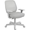 Vinsetto Sedia Ufficio Ergonomica ad Altezza Regolabile con Schienale Traspirante, Sedia da Scrivania in Tessuto a Rete, 55x48x82.5-94.5 cm, Grigio