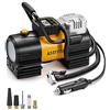 AstroAI Compressore Aria Portatile 150 PSI 12V CC, Gonfiatore per Pneumatici per Auto, Gonfiatore Digitale con Schermo LCD, Luce LED e Manometro per Auto, Bicicletta, Moto, ECC.