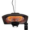 Blumfeldt Stufa Infrarossi Basso Consumo, Pannello Radiante LED, Telecomando, Lampada Riscaldante per Esterni a 2 Temperature, Protezione IP24, Riscaldatore
