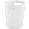 GEDY Glady, Cestino bagno Bianco, Gettacarta in Resine termoplastiche di alta qualità, Misure 25,4 x 21,1 x 21,1 cm, 2 Anni di garanzia, Design: R&S Gedy