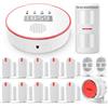 YISEELE Allarme Casa Senza Fili: Antifurto casa connettività 5 GHz Wi-Fi - Incluso 1 Sirena 125DB - 1 Pet Immunity PIR - 10 Sensori Porta/Finestra - 2 Telecomandi - 1 Hub - Compatibile Alexa & Google
