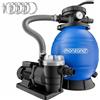 Monzana® Pompa Filtro Piscina a 7 Vie 9.600 L/h Serbatoio 25 L Pompaggio a Sabbia Prefiltro