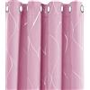 Deconovo Tende Oscuranti Camera da Letto per Finestre Termiche Isolanti con Occhielli 140x290cm Rosa 2 Pannelli
