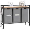 EUGAD Cesto Portabiancheria, 3 Sacchi in Tessuto Oxford Rimovibili, Porta Biancheria, Struttura in Metallo, per Bagno e Lavanderia, 96x30x71cm, Capacità 40L per Cesto
