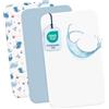 Dreamzie 2 Lenzuola culla Neonato + 1 Coprimaterasso Impermeabile Lettino con Elastico - 100% Cotone Per Culla Co-sleeping, Lettino - 50x83 cm Ocean