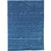 RugVista Gabbeh loom Two Lines, Tappeto, Gabbeh, 160 x 230 cm, Rettangolare, Pelo medio, Soggiorno, Sala da pranzo, Camera letto, Lavabile solo a secco, Certificato Care & Fair, Blu