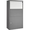 tectake® Cassetta per Pacchi, Cassetta della Posta Preassemblata, Apertura Cassetta Postale per Esterni con Blocco Antifurto, Serratura Cilindrica con Due Chiavi, Cassetta Lettere 44 x 22 x 82 cm