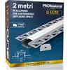 Eurocali 1x Profilo da 2 metri (2mt) a Scomparsa in Alluminio per Strisce LED Copertura Opaca larghezza max striscia led 20.7mm - 28.5 x 14 (alette 61.5)
