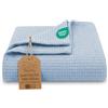 Totsy Baby Coperta neonato cotone a nido d'ape 100x150 cm - Plaid waffle morbido copertina leggera tessuto traspirante telo bambino sottile fasciatura neonati certificazione Oeko-Tex Cielo Blu