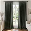Deconovo Tende Oscuranti per Interni con Fettuccia - 3 Modi di Montaggio, Tessuto Termico Morbido per Camera da Letto e Soggiorno, Certificato OEKO-TEX, 2 Pannelli 140x300 cm, Verde Fumo