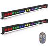 Yespick RGBW LED Wallwasher Barra Luminosa con Telecomando, 24 * 3W Luce da Palcoscenico Luci Discoteca, Strobo Faretto per DJ Feste Nozze Halloween Natale, 2 pezzo