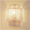 tectake® Applique parete interno Lignea Lux in juta in stile Boho, 40W, E 14, lampada vimini, lampadari rustici, lampada da parete, lampadario soggiorno, applique vintage arredamento, luce bagno