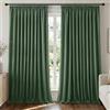 Deconovo Tende Oscuranti per Interni con Fettuccia - 3 Modi di Montaggio, Tessuto Termico Morbido per Camera da Letto e Soggiorno, Certificato OEKO-TEX, 2 Pannelli 300x220 cm, Verde Bosco