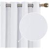 Deconovo Tende per Interni con Anelli, Tende Oscuranti per Soggiorno Moderne Termiche Isolanti, Grigio Perla, 140x240 CM (Larghezza x Altezza), 2 Pannelli