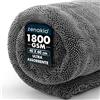 ZENAKIO Panno Microfibra Auto L - 40x60 cm - 1800 g/m² Panno in Microfibra Ultra Assorbente - Pulizia Auto & Detailing
