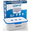 Udivita Udipur Stazione di Asciugatura Sterilizzazione UV e Ricarica per Apparecchi Acustici Tecnologia 3in1 USB Type C Temperatura Massima 50°C - 110x90x40mm
