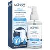 Udivita Spray Detergente per Apparecchi Acustici con Spazzola Integrata Udinett 60ml Rimuove Sporco e Cerume con Effetto Immediato Igienizzante per Pulizia Auricolari Cuffiette Bluetooth Formula Senza Alcol