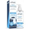 Udivita Spray Detergente per Apparecchi Acustici con Spazzola Integrata Udinett 100ml Igienizzante per Pulizia Auricolari Cuffie Bluetooth Asciugatura Rapida Elimina Cerume e Sporco Senza Alcol
