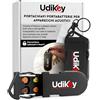 Udivita Portabatterie per Batterie Apparecchi Acustici Tipo 10 13 312 con 6 Alloggi PR41 PR48 PR70 - UdiKey Portachiavi 36x85x16mm - Portatile Viaggi e Lavoro - Apertura Rapida Chiusura Sicura Scocca Antiurto