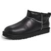 UGG Stivali da uomo Classic Ultra Mini in pelle Regen Fashion, nero, 41 EU