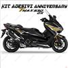 IRIDEA DESIGN ADESIVI ANNIVERSARY CARENA COMPATIBILE COMPATIBILE CON YAMAHA COMPATIBILE CON TMAX T-MAX 530 DX SX BIANCO ORO