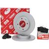 MASTER-SPORT Set Di Dischi Disco Freno Assale posteriore 247 pieno - Pastiglia Freno Compatibilità con CITROËN C3 I Hatchback FC, FN, PEUGEOT 307 3A/C