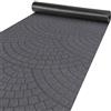 ANRO Tappeto a passatoia da cucina lavabile, ritagliabile, antiscivolo, in velour, 50 x 120 cm, motivo: Davis, colore: antracite