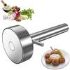 Generic Paletta professionale per falafel con foro, in acciaio inox, per uso alimentare e rivestimento antiaderente, design siriano affilato