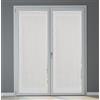 mauro Tende,Tendine corte mezza finestra a pannello -set.2 Tendine-altezza 60/90/120/160/180/200 - tessuto bianco effetto lino - lxh 90x200 cm
