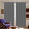 DOGUO Coppia Tende Bianche Oscuranti 180 x 160 cm Tenda Termica Isolante Freddo con Occhielli Tende per Finestre per Camera da Letto e Soggiorno, Grigio Scuro