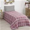 Baroni Home Trapunta Singola Invernale 170x260 cm, Piumone caldo e morbido, Pied de Poule Rosa
