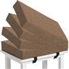 uyeoco 2/4 Pezzi Cuscino per Sgabello Rettangolare 3/5/8 Spesso Sgabello da Bar Cuscino Sgabello da Toeletta Rimovibile Morbido Antiscivolo Cuscini con Lacci di Fissaggio(Coffee color,4pcs 30x40x5cm)
