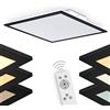 hofstein Plafoniera LED Pannello Farc in metallo/nero/bianco, 28 Watt, altezza 6,5 cm max. 27 cm, 1960 Lumen, 2700-5000 K, pannello a soffitto dimmerabile e modificabile con telecomando in dotazione