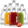 casavetro 10 bottiglie vetro 200ml fiaschette per liquori - bottigliette di vetro piccole 200 ml con tappo a vite ermetico riutilizzabili bomboniere