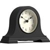Jones Clocks® Speakeasy Orologio a piccolo camino | Classico design del cappello di Napoleone | Nero | Stile classico contemporaneo per scrivania, tavolo, mensola o comodino
