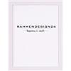 Rahmendesign24 Cornice portafoto Milano 40 x 50 cm, cornice intercambiabile, per foto, poster e puzzle, colore bianco lucido