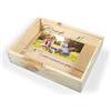 PHOTOCITY Scatola in legno e plexiglass personalizzata 22 x 17 scatola portaoggetti con foto scatola dei ricordi in legno e plexiglass (22x17 cm immagine)