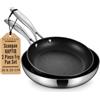 Scanpan HaptIQ - Set di 2 padelle in acciaio inox e alluminio, 20,3 cm e 25,7 cm