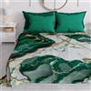 PETTI Artigiani Italiani - Copriletto Una Piazza e Mezza Primavera Estate, Coperta Leggera Una Piazza e Mezza, Lenzuola Copri Letto, Marmo Verde Smeraldo, 100% Made in Italy