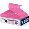 SereneLife Grucce Appendiabiti Plastica Premium 10 Pezzi Salvaspazio, Ultra-Sottili e Appendiabiti per Camicie, Maglioni, Felpe, Abiti e Abbigliamento Bambini, Leggere, Stampelle Armadio Antiscivolo